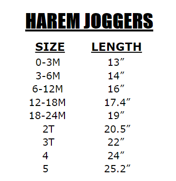 6/12M Black Harem Joggers
