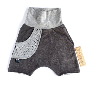 Relaxed Triblend Charcoal Harem Shorts